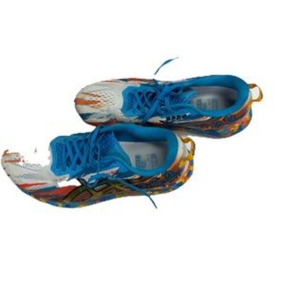 ASICS GEL NIMBUS 23 DIGITAL AQUA/MARIGOLD MEN RUNNING SHOES IN SIZE 11 - Picture 2 of 4